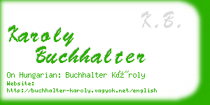 karoly buchhalter business card